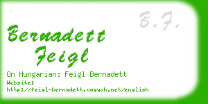 bernadett feigl business card